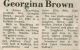 Brown, Georgina nee Condie obituary