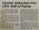Bennett, Delmer posthumously inducted to OFA Hall of Fame