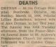 Drynan, Penelia nee Huckabone obituary