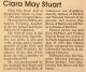 Stuart, Clara May nee Johnston obituary