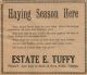 CHx-Estate E. Tuffy advertisement