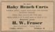 Fraser, H. W. furnature & funeral advertisement
