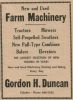 CHx-Gordon Duncan Farm Machinery advertisement