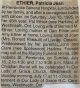 Ethier, Patricia Jean HARKINS obituary