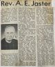 Rev. Jaster's obituary