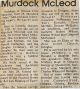 Murdock Andrew 'Mac' MCLEOD obituary