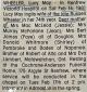 Wheeler, Lucy Mae INGLIS obituary
