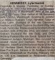 Hennessy, Lyla Harriett JACKSON obituary Hennessy, Lyla Harriett JACKSON obituary