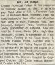 Ralph Ernest MILLAR obituary
