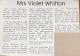 Whitton, Violet Margaret BLACK obituary