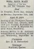 Dora Maud WATT funeral card
