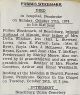 George Forbes WEEDMARK funeral card