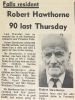 Hawthorne, Robert celebrates 90th Birthday