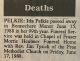 Pelkie, Ida death