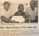 Darou, Mary celebrates 102nd birthday