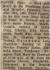 Pte. Peter Joseph PAPPIN death