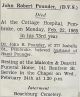John Robert POUNDER funeral card
