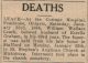 Leach, Wm Wallace death notice