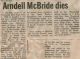 McBride, Arndell obituary