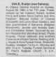Dale, Evelyn Florence DAHMS obituary