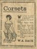 CHx-Ad for Corsets at W.A. Dack store