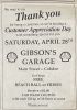 Gibson's Garage advertisement