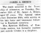 Briscoe, James A. death