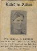 Bromley, Pte. Gerald killed in action (military)