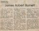 Burnett, James Robert obituary