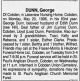 Dunn, George obituary