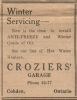 CHx-Crozier's Garage advertisement