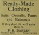 Danlin, P. B. advertisement - merchant tailor, Forester\'s Falls