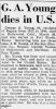 George Andrew YOUNG obituary