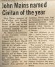 John MAINS named Civitan of the year