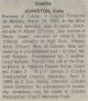 Johnston, Viola Mae BURGESS death