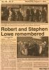 Lowe brothers Stephen & Robert funeral services