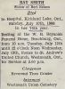 Nelson, Mary Alice Raymond SMITH funeral card