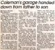 Coleman, Kay retires in 1991