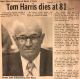 Harris, Thomas dies at 81
