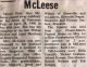 McLeese, Muriel nee Horner obituary