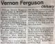 Ferguson, Vernon obituary