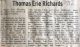 Richards, Thomas Erie obituary