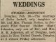 Johnston, Samuel Holden & Delta Isabel STOKES wed