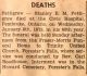 Pettigrew, Stanley death