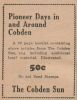 CHx-Advertisement for \'Pioneer Days in Cobden\' published by The Cobden Sun