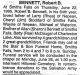 Bennett, Robert B. obituary
