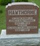 Gravestone-Hawthorne, James & Elizabeth Ann nee Condie