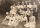 Group of Ladies possibly from Lake Dore / Eganville
Names indicated on photo. Bk row on R: Sarah Ann Francis
2nd row on R:  Mary Ellen Smith
Ft row:  Bell Spence, Bell Huckabone, ?, Kate Black, Agg Scott