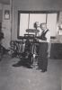 McFarlane printing press with D.C. McFarlane