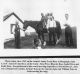 Ross Connections: farme of James Evans Ross at Bengough, Saskatchewan c1930.  L-R:  James Evans Ross, children on horse are Ross Price, Blanche Ross, Isabel Price & Keith Ross; David Ross Jr with suspenders; Stewart Ross.  in front is William Price